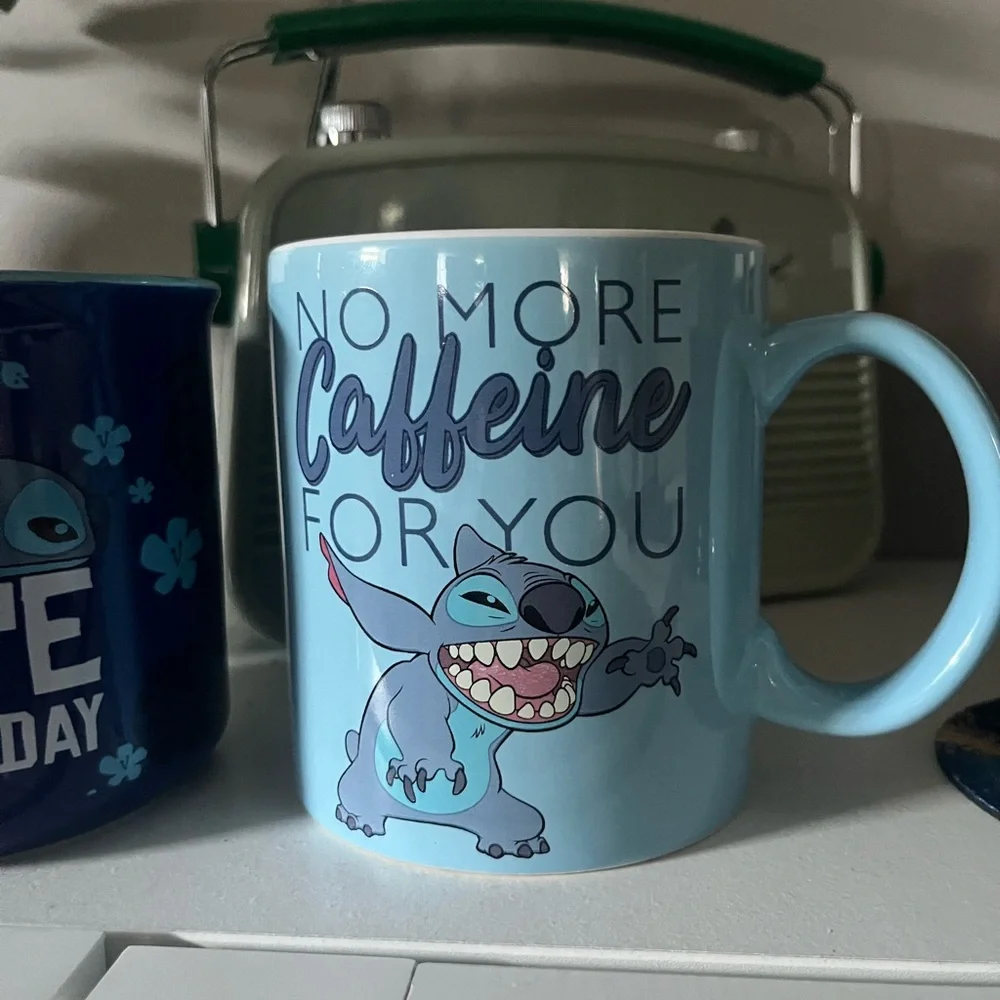 Stitch Themed Blue and Navy Mugs Set - Picture 4 of 5